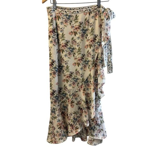 Max Studio Floral Wrap Maxi Skirt Small - Picture 1 of 5